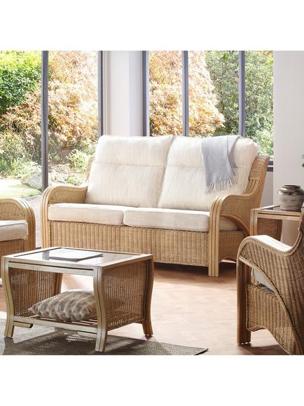 Desser Opera Rattan 3-Seater Sofa, Light Oak/Jasper - view 2, Light Oak/Jasper