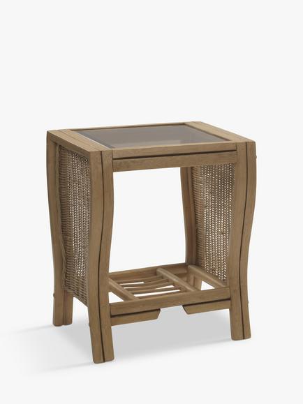 Desser Opera Rattan Side Table, Light Oak, Light Oak