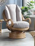 Desser Viola Deluxe Swivel Rattan Rocking Chair, Beige