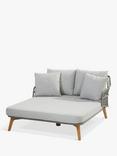 4 Seasons Outdoor Sempre Garden Double Day Bed, FSC-Certfied (Teak Wood), Silver Grey