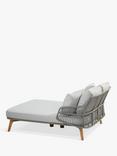 4 Seasons Outdoor Sempre Garden Double Day Bed, FSC-Certfied (Teak Wood), Silver Grey