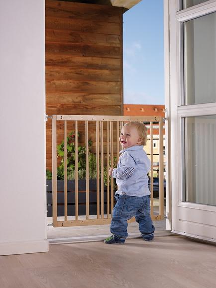 BabyDan Extending Wooden Wall Fit Safety Gate, FSC-Certified (Beechwood) - view 2, Multi