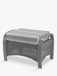 Desser Turin Rattan Striped Footstool, Duke Grey