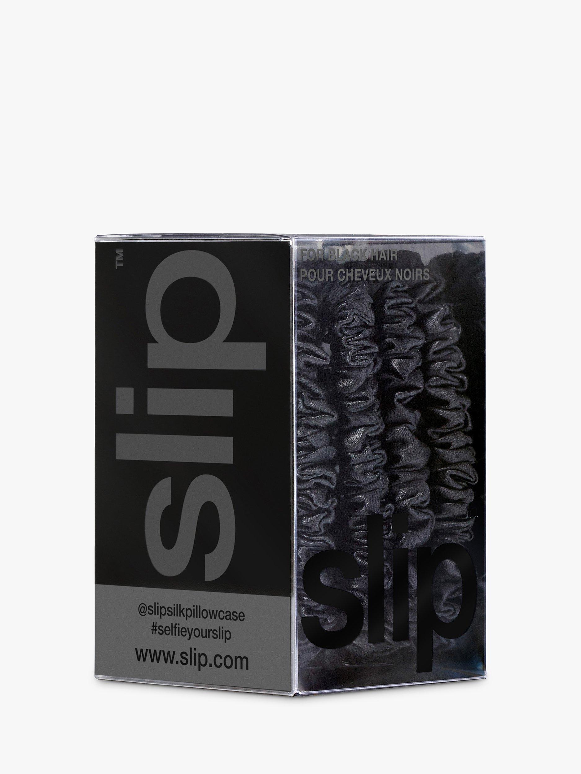 Product image 3 of 6, which shows Slip® Pure Silk Skinny Scrunchies, Black