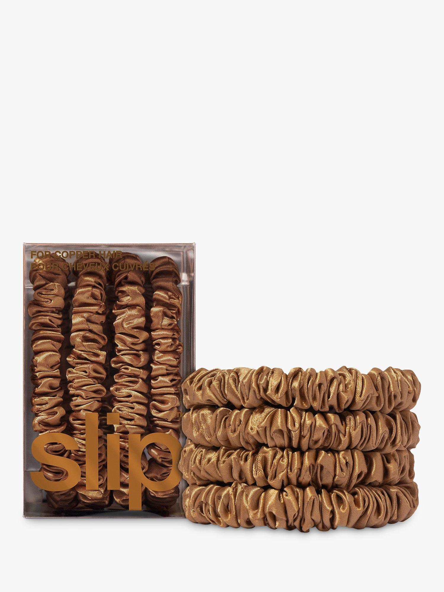 Slip® Pure Silk Skinny Scrunchies, Copper
