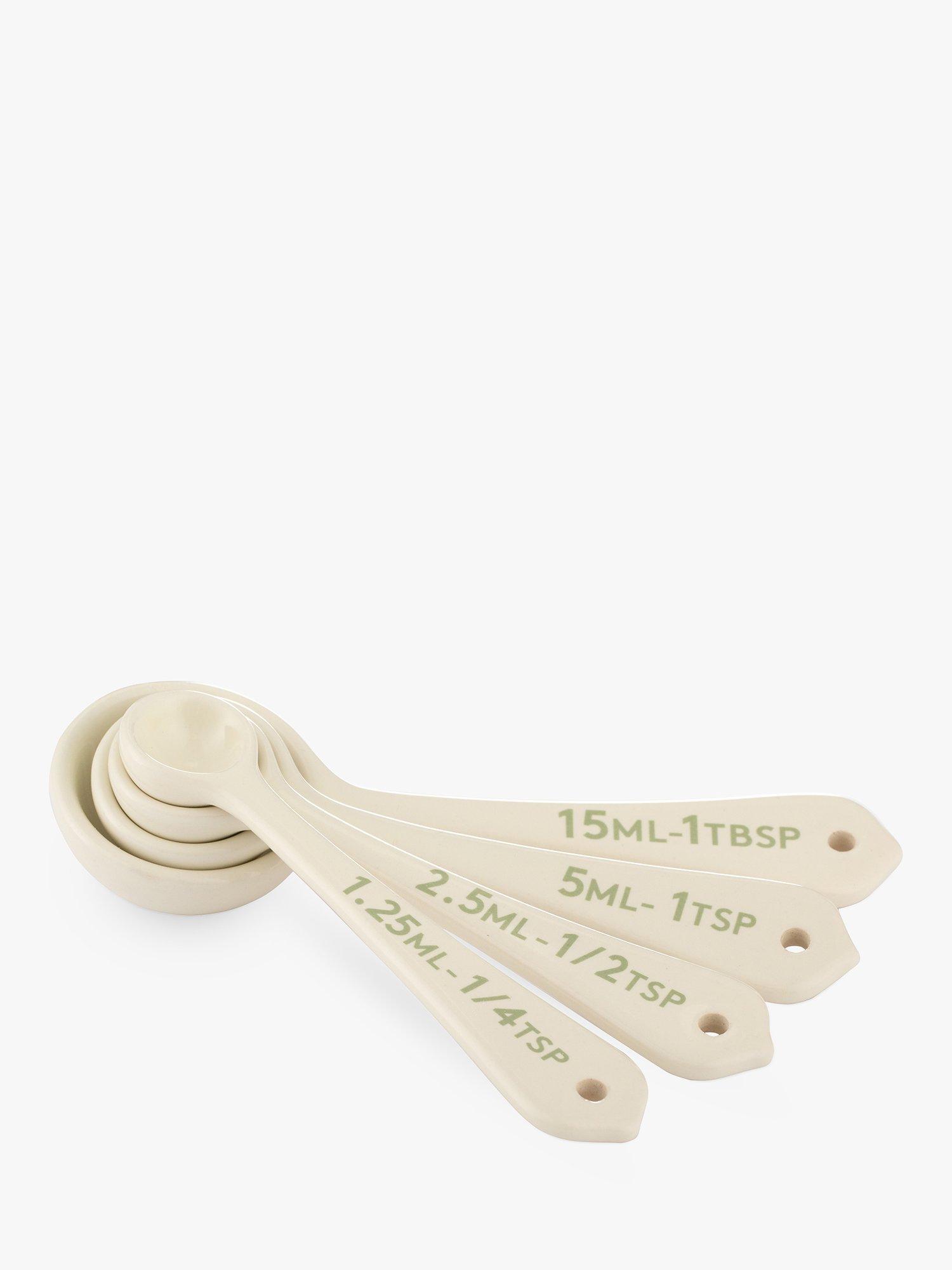 Mason Cash Stoneware Measuring Spoons, Set of 4, Green