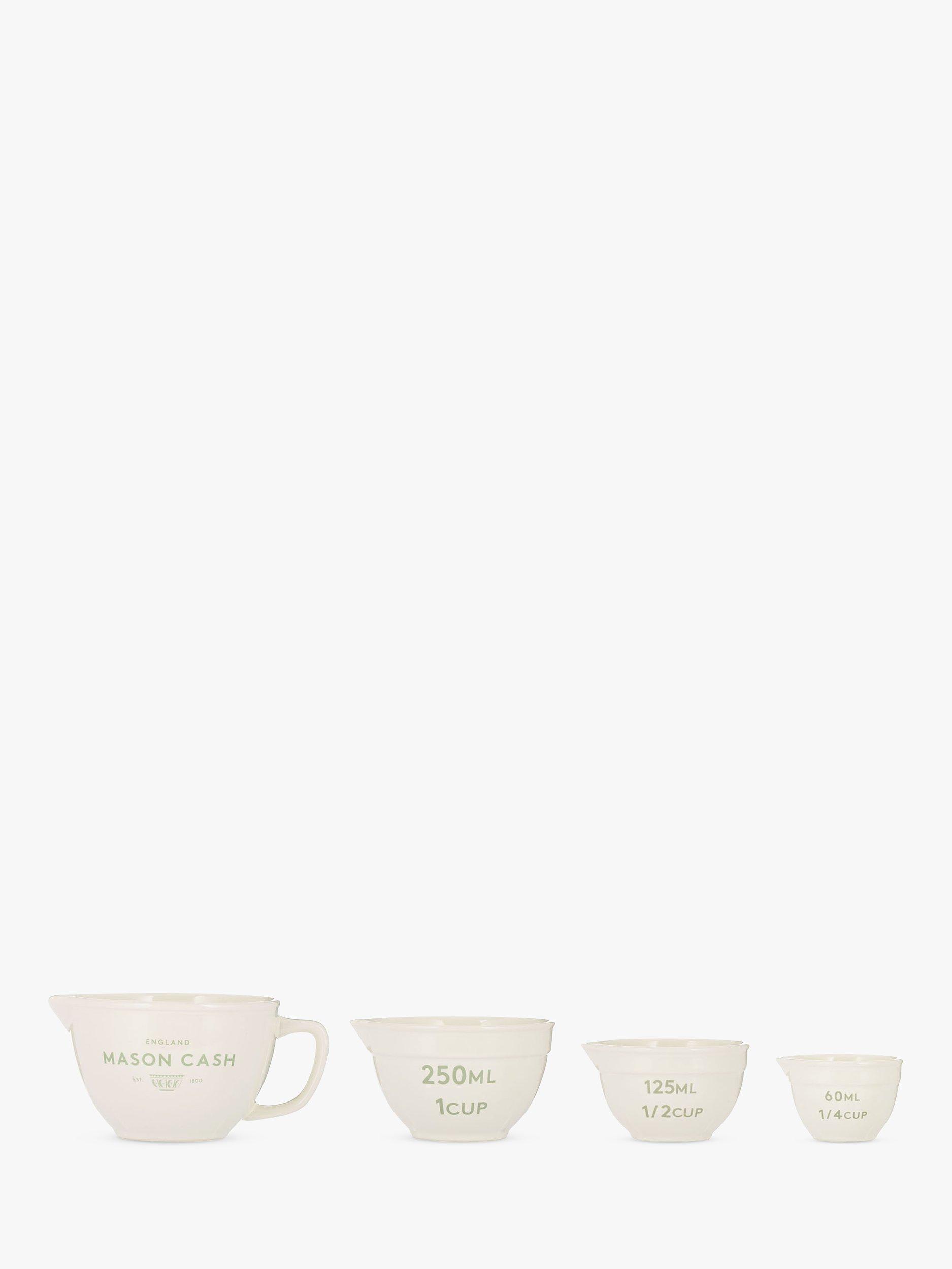 Mason Cash Stoneware Measuring Cups, Set of 4, Green