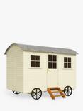 Crane Garden Buildings Shepherd Hut with Long Side Door, 2.4 x 3.6m, Cream