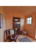 Crane Garden Buildings Shepherd Hut with Long Side Door, 2.4 x 3.6m, Cream