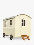 Crane Garden Buildings Shepherd Hut with End Door, 2.4 x 3.6m, Cream