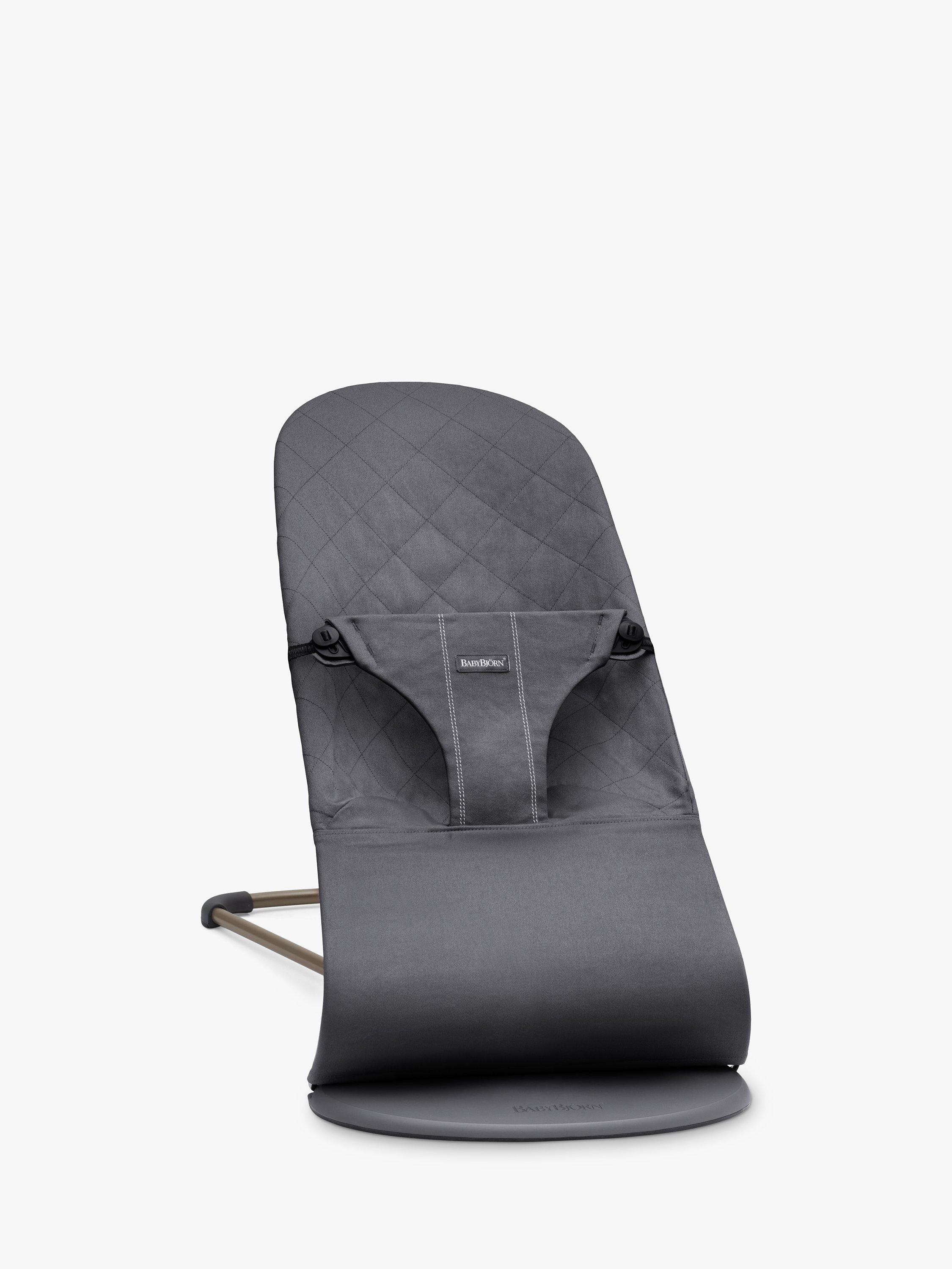 BabyBjörn Bliss Foldable Quilted Cotton Baby Bouncer, Grey