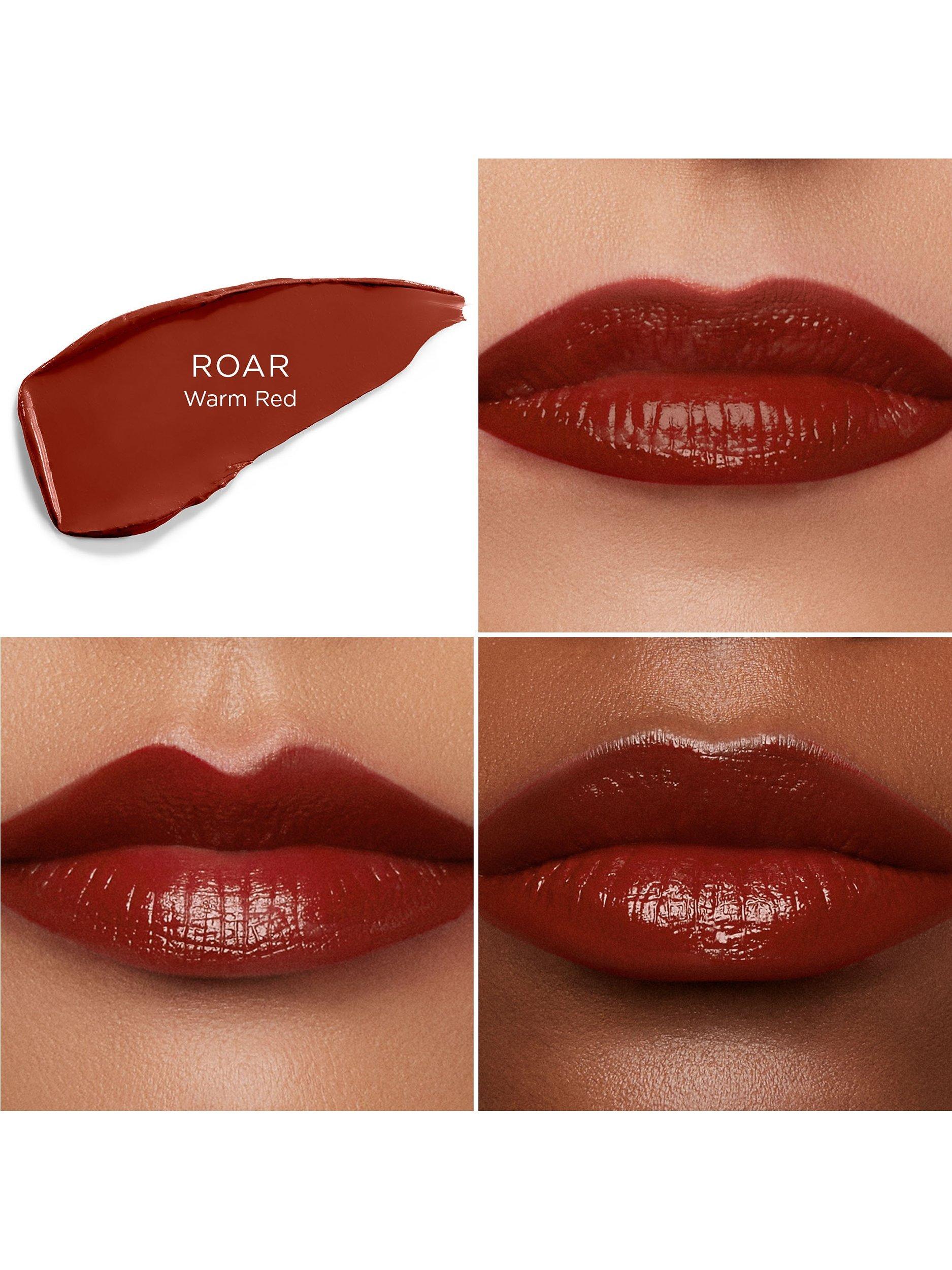 Product image 4 of 7, which shows Hourglass Unlocked Satin Crème Lipstick, Roar 324