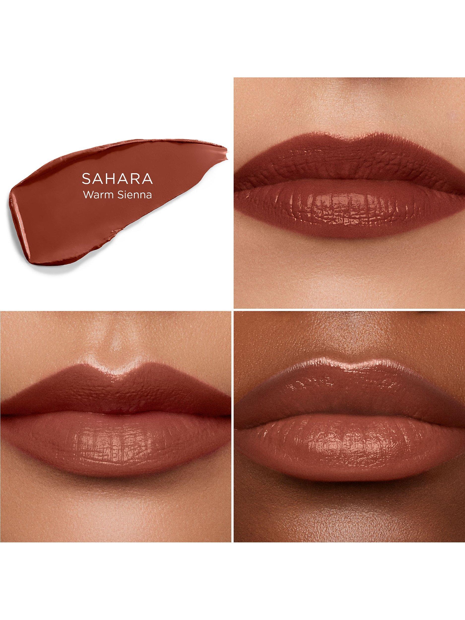 Product image 4 of 7, which shows Hourglass Unlocked Satin Crème Lipstick, Sahara 310