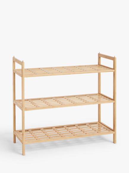 John Lewis Bamboo Shoe Rack, 3 Tier, Bamboo