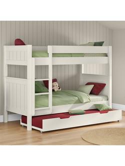 Stompa Classic Bunk Bed with Open Trundle, White