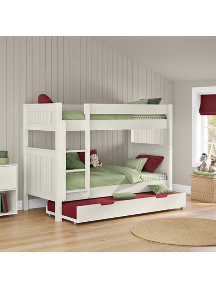 Stompa Classic Bunk Bed with Open Trundle - view 2, White