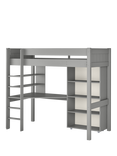 Stompa Classic High Sleeper Frame with Integrated Desk, Shelving and Bookcase, Single