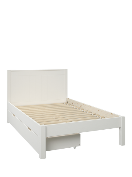 Stompa Classic Wooden Bed Frame with Pair of Drawers, Small Double - view 2, White