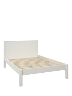 Stompa Classic Low End Wooden Bed Frame, Double - view 2, White
