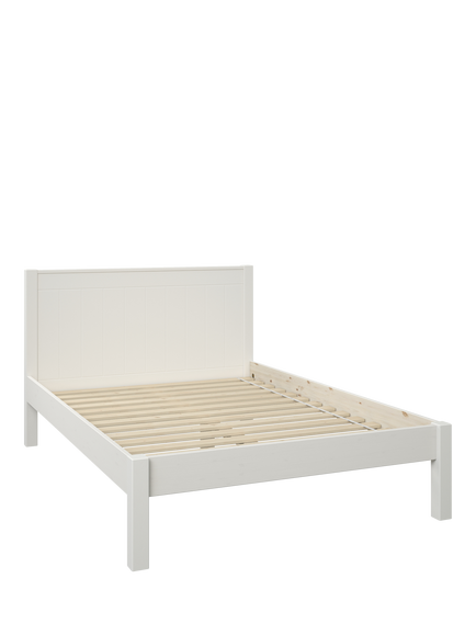 Stompa Classic Low End Wooden Bed Frame, Double - view 2, White