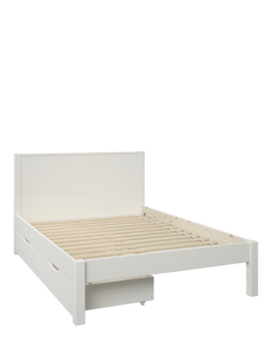 Stompa Classic Wooden Bed Frame with Pair of Drawers, Double, White