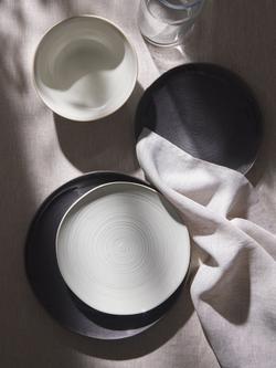 John Lewis Skye Reactive Glaze Stoneware Side Plate, 21.8cm - view 2, Off White