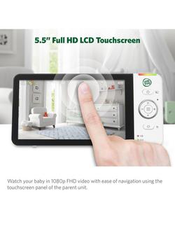 LeapFrog LF2936FHD Touch Screen Wi-Fi Smart Baby Monitor 5.5" 1080p Full HD Colour Display - view 2, White/Black