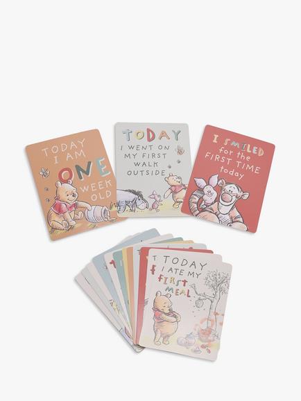 Disney Winnie The Pooh Early Milestone Cards, Set of 24, Multi