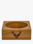 Selbrae House Stag Bottle Stopper & Oak Wine Bottle Coaster Gift Set