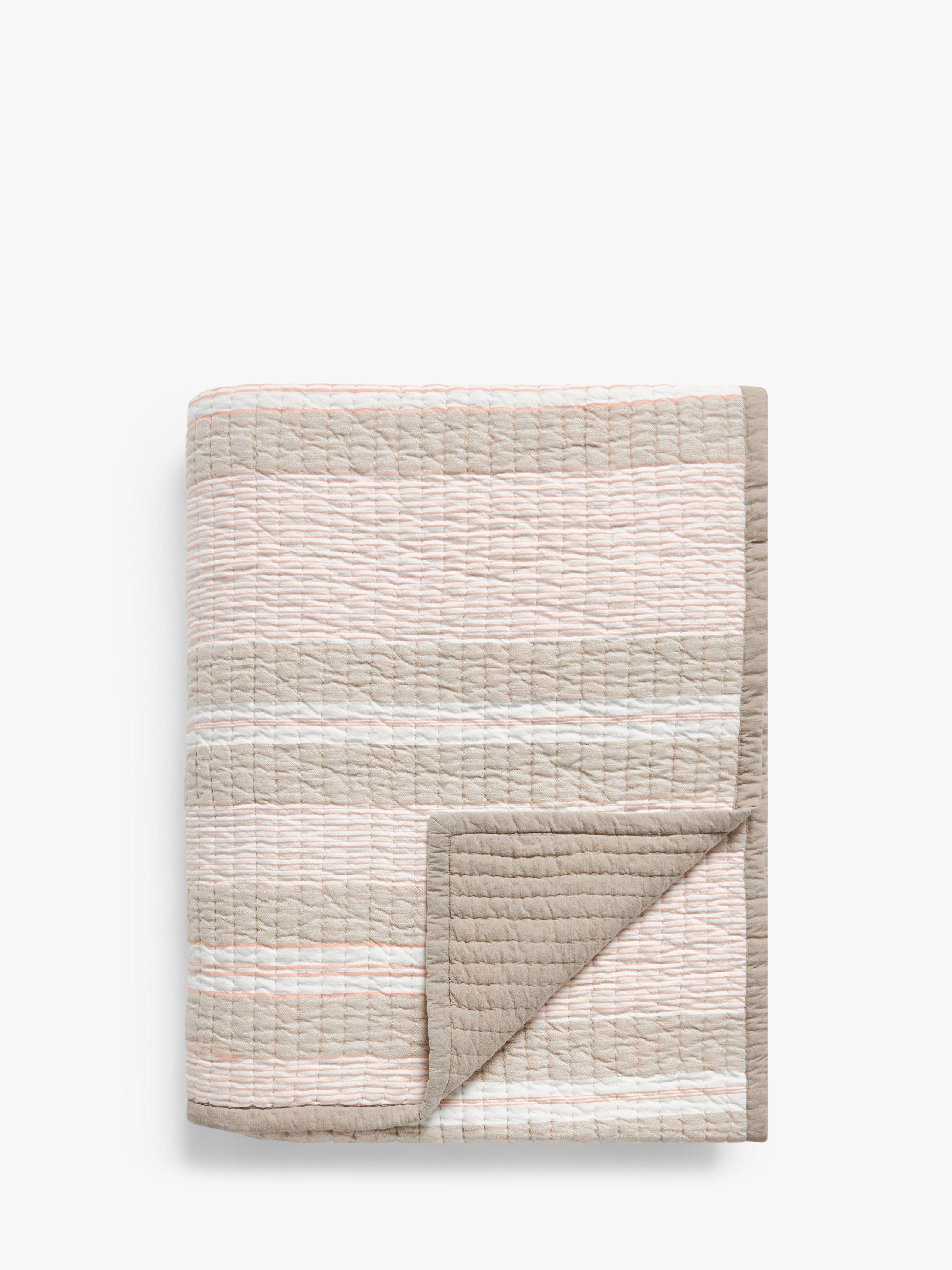 John Lewis Classic Quilted Bedspread, Pink/Multi