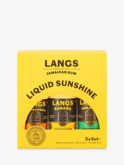 Langs Liquid Sunshine Rum, Pack of 3, 15cl, Multi
