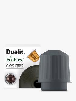 Dualit EcoPress Aluminium Coffee Capsule Recycler, Grey, Grey