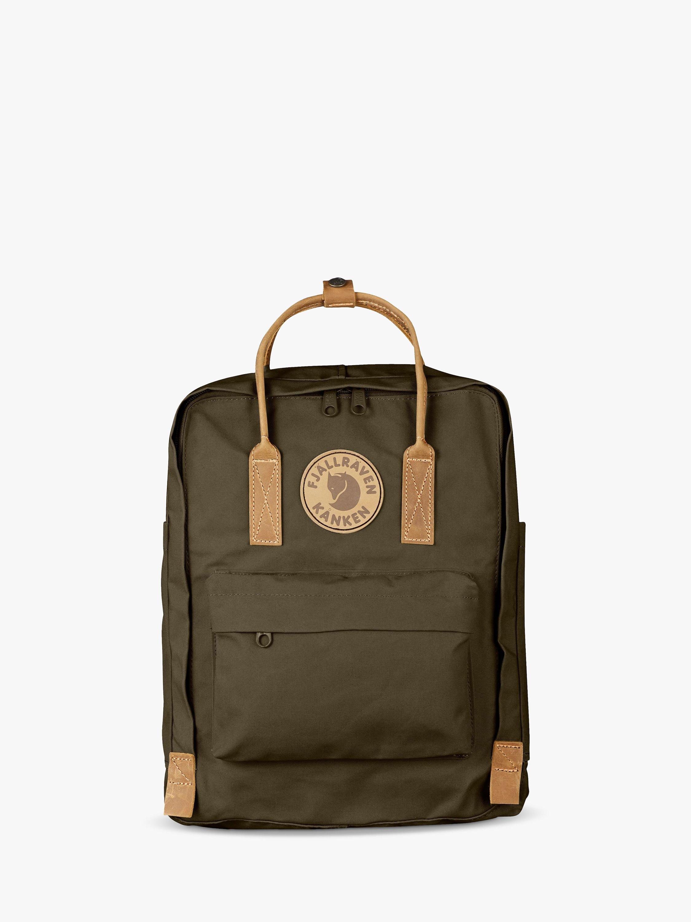 Fjällräven Kanken No.2 Leather Trim Backpack, Olive