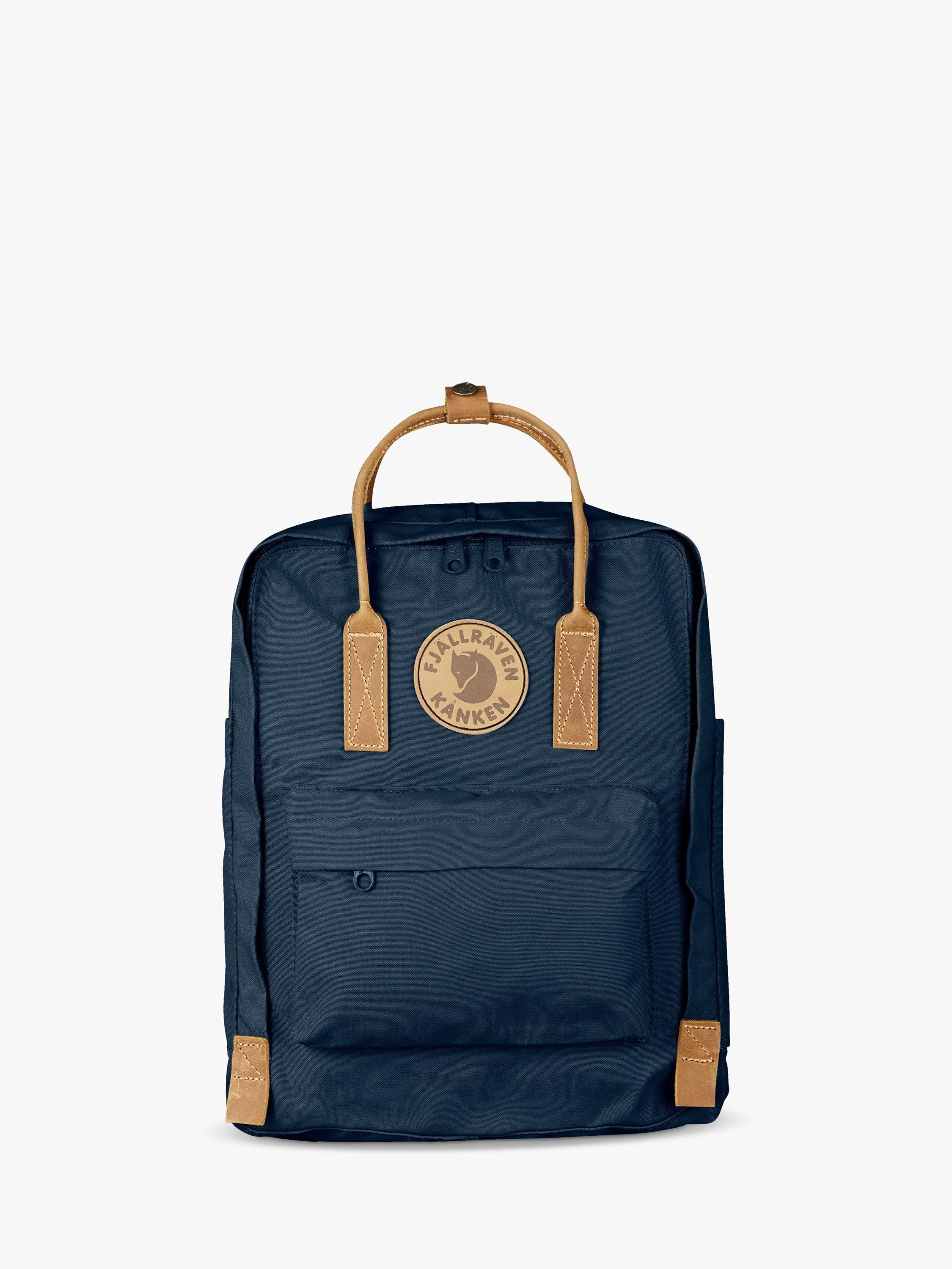 Fjällräven Kanken No.2 Leather Trim Backpack, Navy