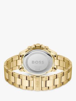 BOSS Men's Troper Chronograph Bracelet Strap Watch, Gold/ Olive Green 1514059 - view 2, Gold/ Olive Green