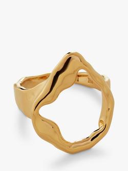 Monica Vinader x Mother of Pearl Lagoon Open Ring, Gold, Gold