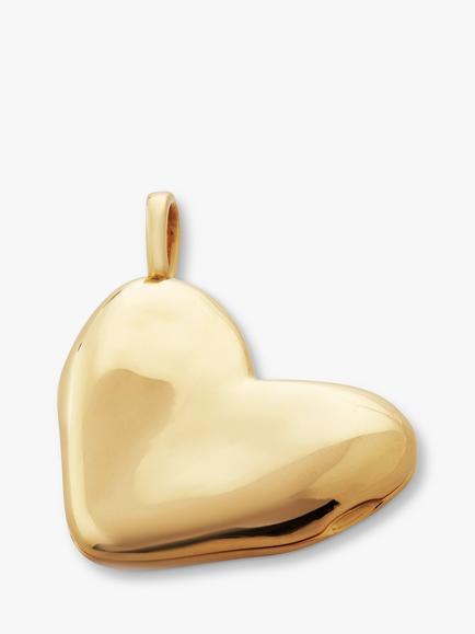 Monica Vinader Heart Pebble Locket Pendant, Gold, Gold