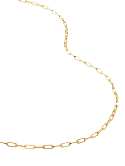 Monica Vinader Paperclip Chain Necklace, Gold