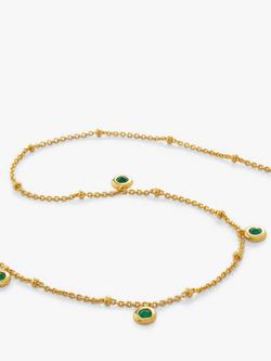 Monica Vinader Onyx Choker Necklace, Gold/Green - view 2, Gold