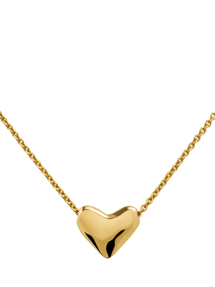 Monica Vinader Heart Pebble Necklace, Gold, Gold