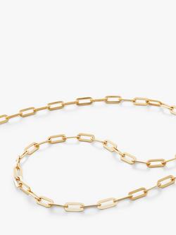 Monica Vinader Paperclip Chain Necklace, Gold - view 2, Gold