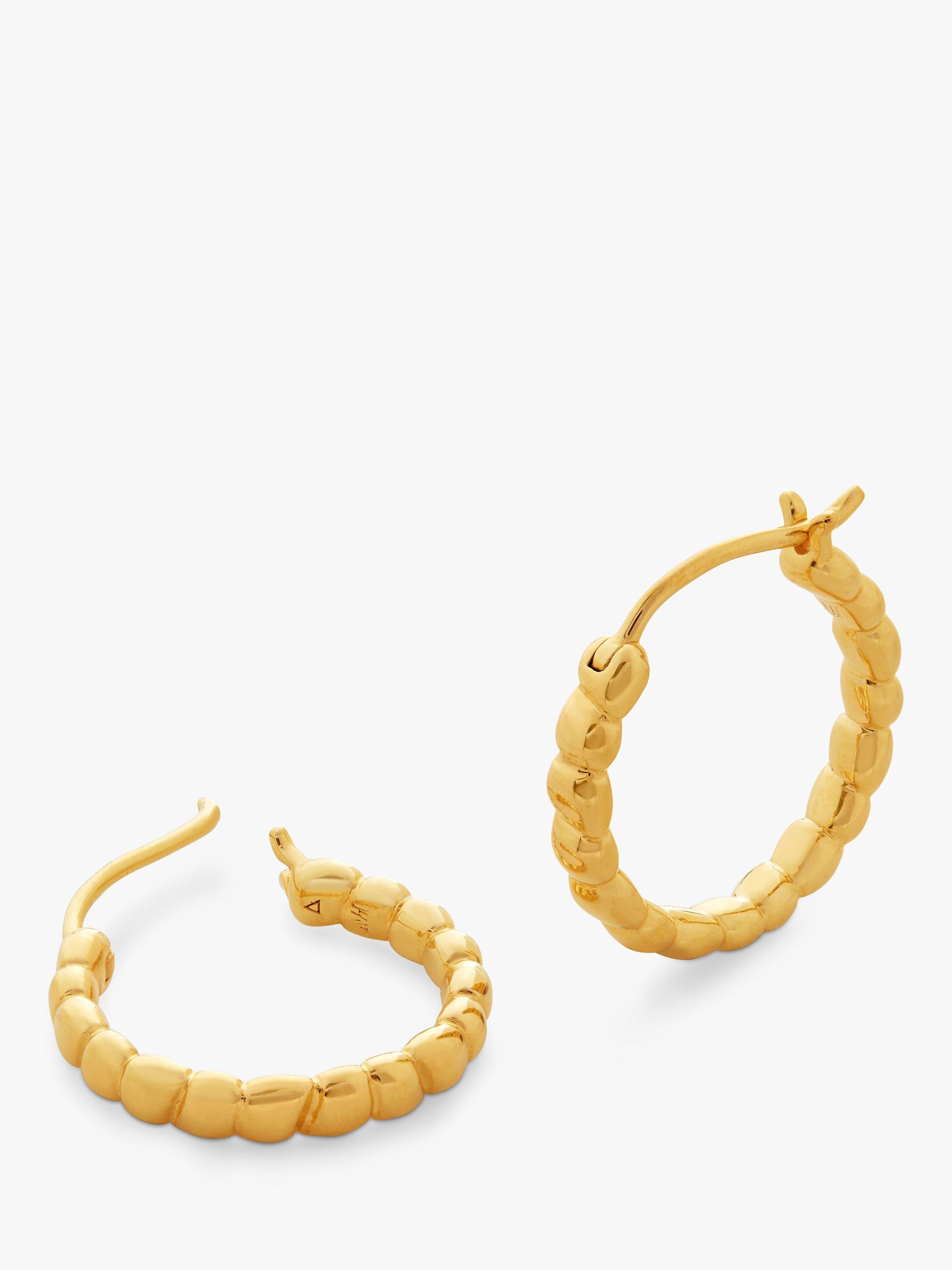 Monica Vinader Nura Teardrop Small Hoop Earrings, Gold