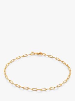 Monica Vinader Mini Paperclip Chain Bracelet, Gold