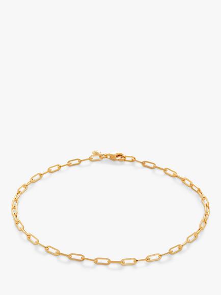 Monica Vinader Mini Paperclip Chain Bracelet, Gold