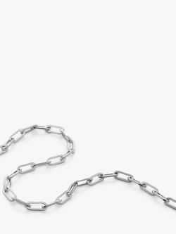 Monica Vinader Mini Paperclip Chain Bracelet - view 2, Silver