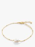 Monica Vinader Nura Keshi Pearl Bracelet, Gold
