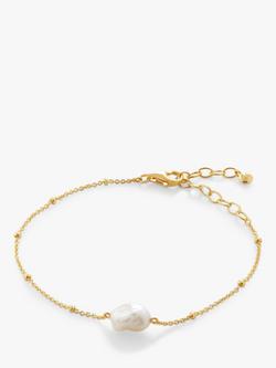 Monica Vinader Nura Keshi Pearl Bracelet, Gold, Gold