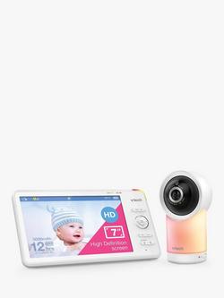 VTech RM7766 7inch Digital Colour LCD Smart WiFi Video Baby Monitor with Adjustable Camera & Night Light, White