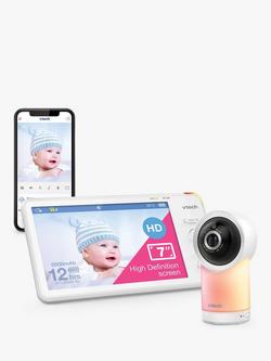 VTech RM7766 7inch Digital Colour LCD Smart WiFi Video Baby Monitor with Adjustable Camera & Night Light - view 2, White