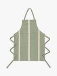 John Lewis Leckford Striped Cotton Apron, Green